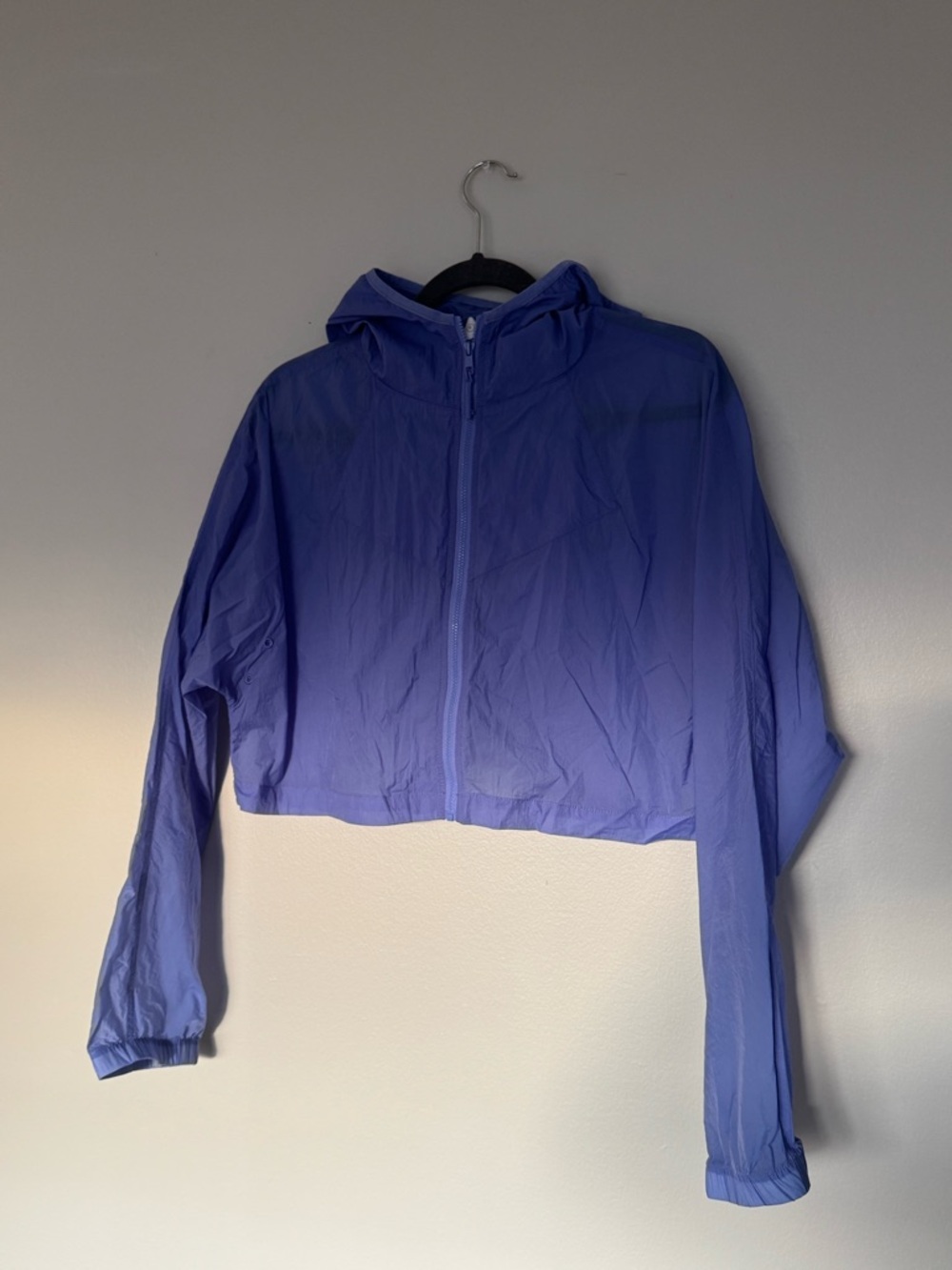 Vitality (Balance Athletica) Lightweight Hooded Windbreaker Jacket - Violet/Blue